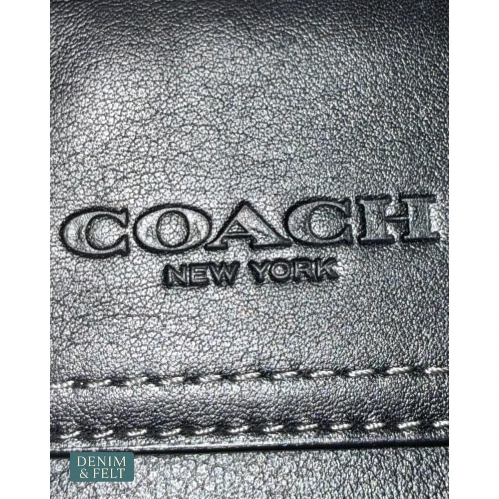 Coach Graham Smooth Calf Leather Crossbody Bag Black Double Zip Camera CX140 NEW